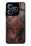 Realme C63 Rosewood Ottoman Medallion Design Glossy Phone Case