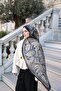 Petra Ethnic Pattern Shawl - Navy Blue Pattern 1 - 3
