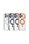 Southend Magsafe Case for iPhone 17 Pro, Camera Protection, Hybrid Materials, Built-in Kickstand Ring with 360° Rotation, Military-Grade Protection - White - 2
