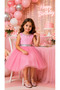Girl's Beaded Collar Heart Back Detail Sequin Belted Tulle Evening Dress 1-5 Years Birthday, Special Occasion, Wedding - 5