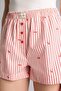 100% Cotton Regular Fit Elastic Waist Poplin Red Pajama Bottoms H7412Ax26Hs - 5
