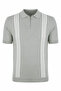Half Zipper Green - White Men's Polo Collar T-Shirt 17439