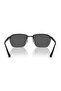 Men's Rectangle Pilot Sunglasses, Metal, Grey, AX2048S - 5