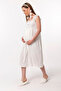 Cotton Comfortable Cut Maternity Nightgown with Breastfeeding Feature Effortt - Ecru