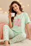 Girls Printed Pyjama Set Short Sleeve - 3