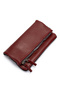 Folding Cover Chain Portfolio Women's Crossbody Bag Hamah Claret Red - 3
