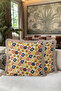 Retro Floral Daisy Fringed Pillowcase - Nostalgic Floral Mustard Mink Tassel Throw Pillow Cover - 7