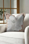 Modern Floral Patterned Elegant Fringed Pillowcase - Floral Bohemian Mink Cream Tassel Throw Pillow Cover - 3