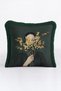 Women's Floral Figured Fringed Pillowcase - Artistic Floral Modern Yellow Gray Tassel Throw Pillow Cover