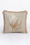 Floral Pattern Elegant Ecru Fringed Pillowcase-Natural Floral Modern Beige Mink Tassel Throw Pillow Cover - 6