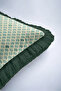 Art Deco Seashell Motif Fringed Pillow Cover - Geometric Mint Cream Tassel Throw Pillow Cover - 8