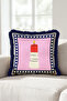 Mum Design Polka Dot Fringe Pillowcase-Artistic Pop Art Retro Navy Blue Tassel Throw Pillow Cover - 7