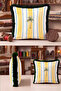 Tropical Striped Palm Fringed Pillowcase-Summer Beach Bohemian Blue Black Tassel Throw Pillow Cover - 4