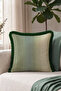 Luxurious Gradient Fringed Pillowcase - Elegant Gradient Bohemian Green Cream Black Tassel Throw Pillow Cover - 5