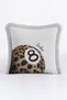 Leopard Print Stylish Decorative Fringed Pillow Cover - Safari Bohemian Coffee Gray Tassel Throw Pillow Cover - 4