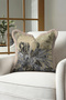 Exotic Elephant Tropical Leaf Motif Fringed Pillowcase-Safari Khaki Mink Tassel Throw Pillow Cover - 4