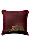 Leopard Print Exotic Wild Fringed Pillowcase - Safari Bohemian Burgundy Tassel Throw Pillow Cover - 5