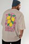 Amalfi Coast Beige Oversize Country City Back Printed Unisex T-Shirt 100% Cotton Premium - 7