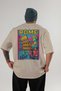 Rome Italy Beige Oversize Country City Back Printed Unisex T-Shirt 100% Cotton Premium - 2