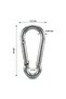 8Pcs 3.9 Inches Galvanized Steel Carabiner Clips, Silver, Spring Snap Hook for Dog Leash, Hammock, Aerial Yoga,Gym Pulldown Attachment, Exercise Machine, Heavy Duty - 2