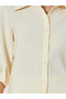 Yellow 3/4 Sleeve Textured Casual Shirt - 4