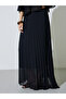 Black Pleated Blouse And Maxi Skirt Co-Ord Set - 6