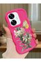Realme C55 Compatible Case Camera Protector Red Silicone Couple Phone Case Butterfly Pattern