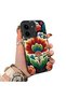 Redmi 15C 5g Compatible Silicone Edge Hard Back Case Couple Phone Case with Floral Pattern