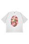 Unisex Oversize a Bathing Ape Chocolate Printed Boxy Fit Thick Fabric (240Gsm) T-Shirt