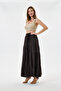 Brown Italian Elastic Waist Long Viscose Skirt Size 38 - 42 - 2