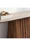 MINDA CONSOLE TABLE CERAMIC - BEIGE & WALNUT - 3