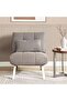 CAPITONNE SINGLE SEATER SOFA- DARK BROWN - 2