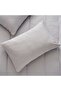 Satin Stripe 3-piece Full Comforter Set 160x220cm - Silver - 3