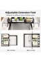 Extendable Dish Rack, Large Sink Drying Dish Drainer for Kitchen Counter, Stainless Steel Dish Strainer with Utensil Holder, Black - 7