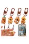 Set de 4 brelocuri mini capibara, 3 cm, multicolor, 27554 - 3