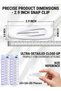 20 Pcs White Metal Snap Hair Clips, 2.9 Inch Hair Barrettes Hair Accessories, Tic Tac Hair Clips For Women Girls - 5
