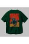 Bull 2 Oversize Back Printed Green T-Shirt Unisex 100% Cotton Premium Design Streetwear - 3