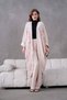 Women's Floral Embroidered Kimono Top and Bottom Set - 2