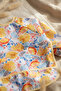 Lemon Patterned Long Sleeve Baby Bib - Waterproof, with Pockets and Stain-Resistant Functional Blouse Bib - 3