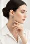 Colorful Stone Detailed Dangle Hoop Earrings - Bijouterie Design Women's Earrings - 3