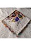 Handmade Needlework Writing, Scarf, Yemeni, Mevlit Cover, Head Cover, 4 Sides Embroidered, 100% Cotton, 100*100cm - 3