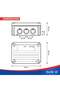 OBO T100 IP66 Waterproof Junction Box, Grey Plastic Enclosure | Screw-Fix Lid, Cable Entry Knockouts, Outdoor Use, Dust & Jet Proof, Surface Mount - 4
