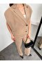 Women's Sleeveless Double-Breasted Blazer Vest Pants Set - 3