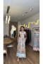 Vintage Patterned Strappy Maxi Dress - 7