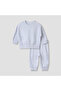 Solid Long Sleeve Sweatshirt and Pyjama Set - 2