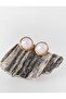Elegant Pearl Earrings with Gold Color Hoop Figures