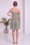 Women's Corset-Look Layered Skirted Lace Mini Dress Brown, Aqua Green, Ecru, Black, Burgundy - 7