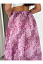 Women's Digital Printed Modal Fabric High Waist Long Flared Maxi Skirt - 7