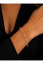 316L Steel Gold Color Pink Stone Ivy Bracelet 18cm