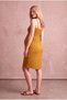 Maternity Mustard Viscose Blended Strappy Crew Neck Sleeveless Dress with Gipeli Chest Detail Selena - 2
